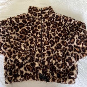 leopard print fuzzy jacket